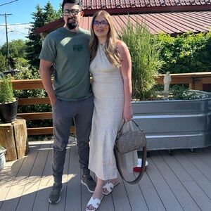 DISSH Cream Halter Midi Dress